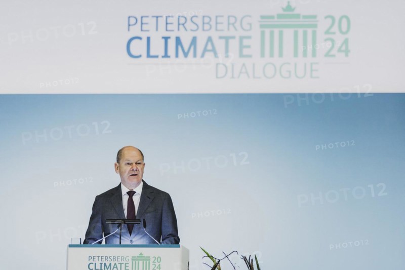 Olaf Scholz (SPD), Federal Chancellor, photographed during the Petersberg Climate Dialogue in Berlin, 26.04.2024. / Photographed on behalf of the Federal Foreign Office