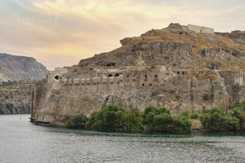 Rumkale roman fortress on the Euphrates River, Halfeti, Turkey, Asia