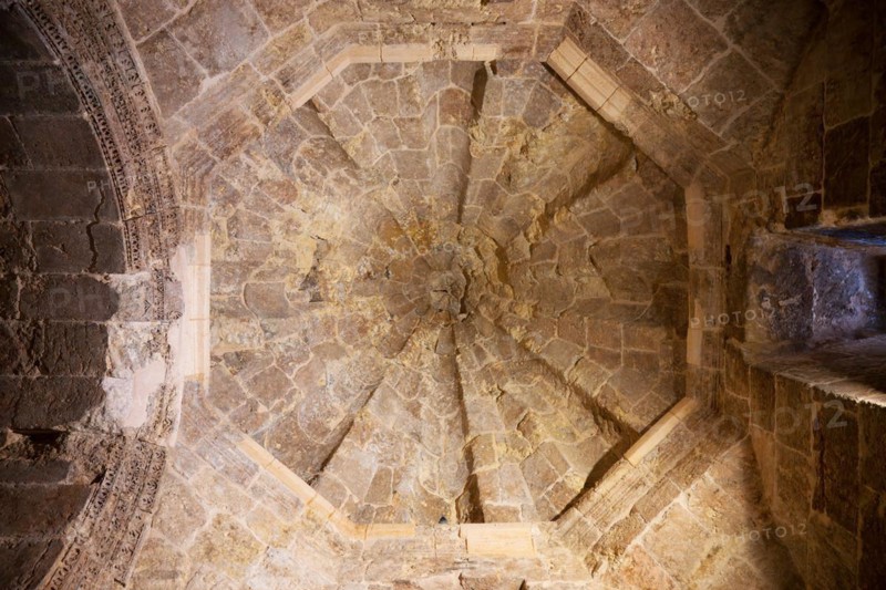 Monastery of Saint Ananias known as Deyrulzafaran or Saffron Monastery, Ceiling Cupola, Mardin, Turkey, Asia