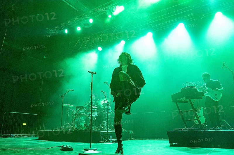 Lyndsey Gunnulfsen (singer) and Brian MacDonald (bassist) from PVRIS live on Europe 2024 Tour at Huxleys Neue Welt in Berlin on 26/04/2024