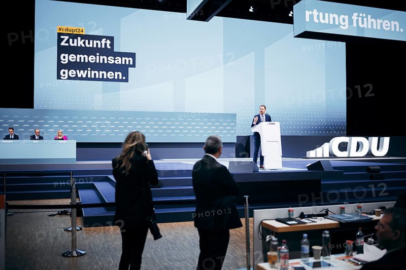 Michael Kretschmer, Minister President of Saxony, photographed at the CDU Germany 2024 party conference in Berlin, 6 May 2024