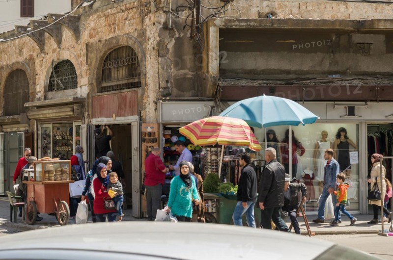 Tripoli, Lebanon, April 09, 2017: Center of the city of Tripoli, north of Lebanon, people of cultures and diverse religions coexisting together, Asia