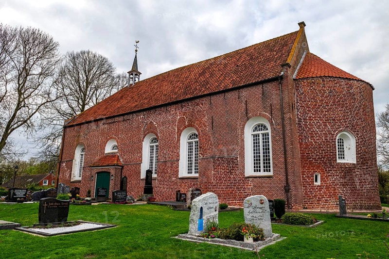 Protestant Reformed Church in Midlum, municipality of Jemgum, district of Leer, Rheiderland, East Frisia, Lower Saxony, Germany, Europe