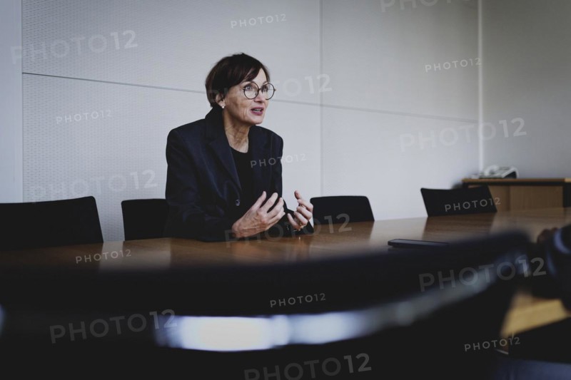 Bettina Stark-Watzinger (FDP), Federal Minister of Education and Research, recorded during an interview in Berlin, 25 April 2024