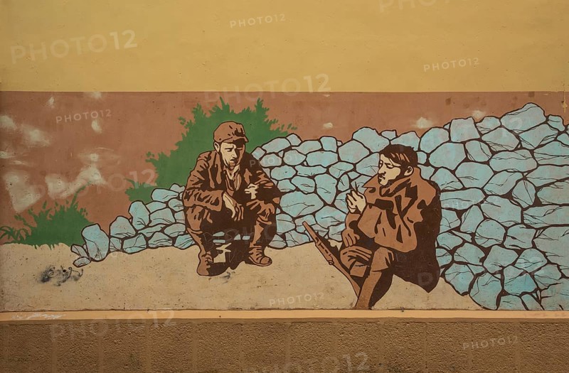 Murals in Orgosolo, Nuoro province, Sardinia, Italy, South Europe, Europe