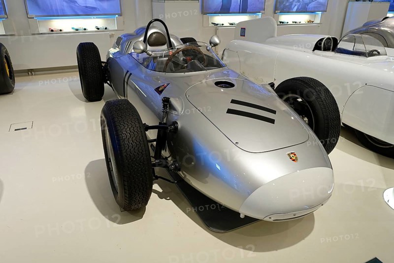PORSCHE 718 -2 FORMULA 1, Historic Porsche formula car in an automobile museum from the single-seater category, AUTOMUSEUM PROTOTYP, Hamburg, Hanseatic City of Hamburg, Germany Europe