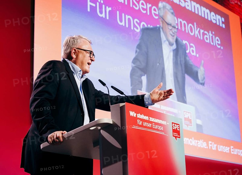 Nicolas Schmit, Luxembourg politician and lead candidate of the Party of European Socialists for the European elections, recorded at the Social Democratic Congress of the SPD and PES with the motto 'We stand together for our Europe' in Berlin, 4 May 2024