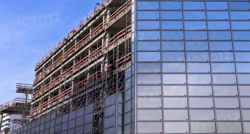 Construction sites and scaffolding, Berlin, Germany, Europe