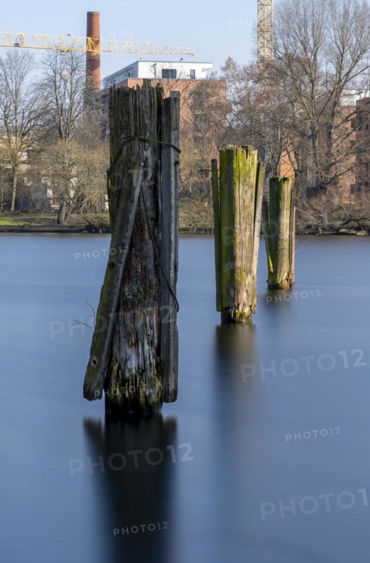 Long exposure at the Havel in Berlin Spandau, Germany, Europe