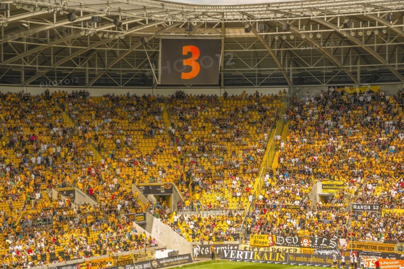 Gluecksgas-Stadion, Dynamo Dresden football stadium, Dresden, Saxony, Germany, Europe