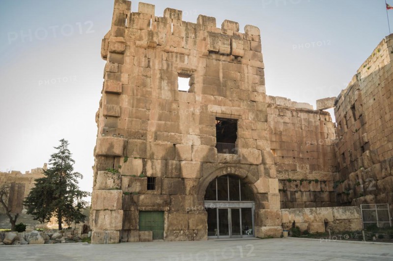 Ruins of Baalbek. Ancient city of Phenicia located in the Beca valley in Lebanon. Acropolis with Roman remains