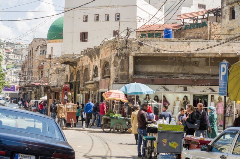 Tripoli, Lebanon, April 09, 2017: Center of the city of Tripoli, north of Lebanon, people of cultures and diverse religions coexisting together, Asia