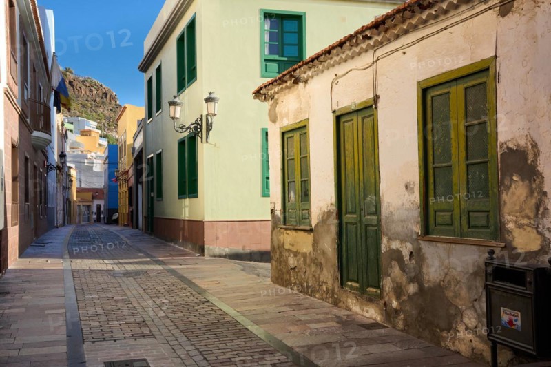 Street in the historic centre of San Sebastian de La Gomera, La Gomera, Canary Islands, Spain, Europe