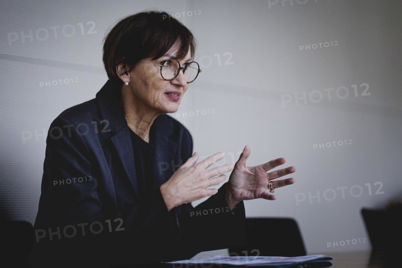 Bettina Stark-Watzinger (FDP), Federal Minister of Education and Research, recorded during an interview in Berlin, 25 April 2024