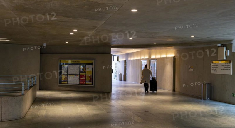 Interior photo, Bundestag underground station, Berlin, Germany, Europe