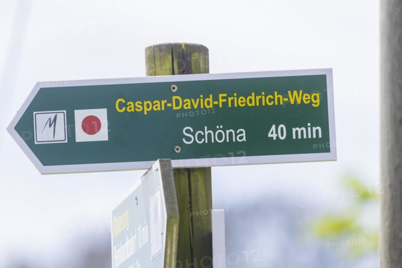 New Caspar David Friedrich Trail opened in Saxon Switzerland, Reinhardtsdorf-Schoena, Saxony, Germany, Europe