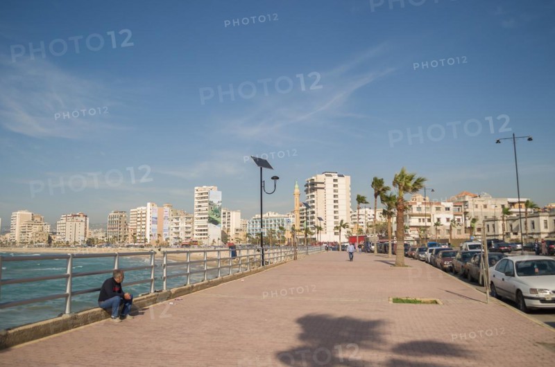 Sidon, Lebanon, April 04, 2017: View of the sea from the historic city of Sidon in Lebanon, city that the Crusaders used as a fortress, Asia