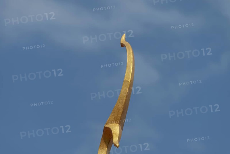 Chofah on the pediment, Wat Si Saket, Vientiane, Vientiane Province, Laos, Asia