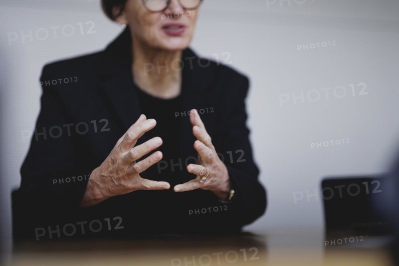Bettina Stark-Watzinger (FDP), Federal Minister of Education and Research, recorded during an interview in Berlin, 25 April 2024