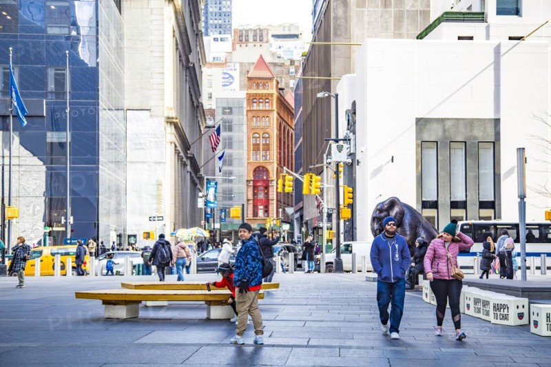Visitors at the World Trade Centre Campus, South Oculus Plaza, 9-11 Memorial, Lower Manhattan, New York City