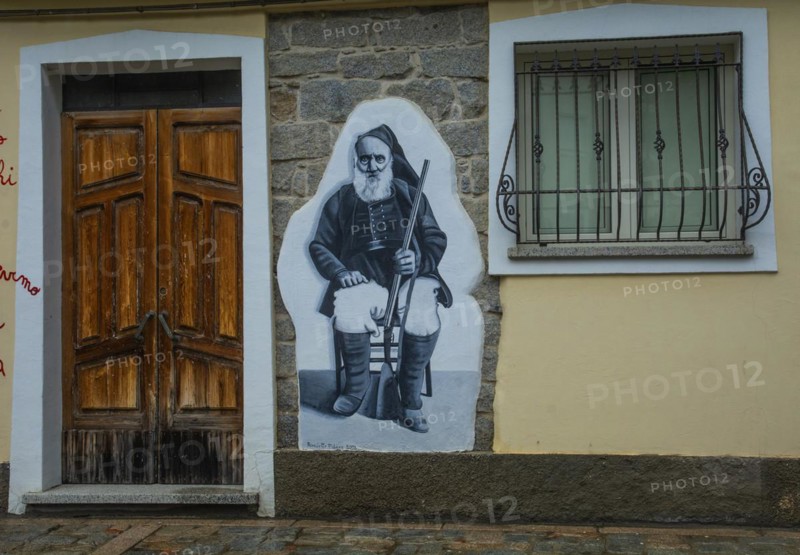 Murals in Orgosolo, Nuoro province, Sardinia, Italy, South Europe, Europe