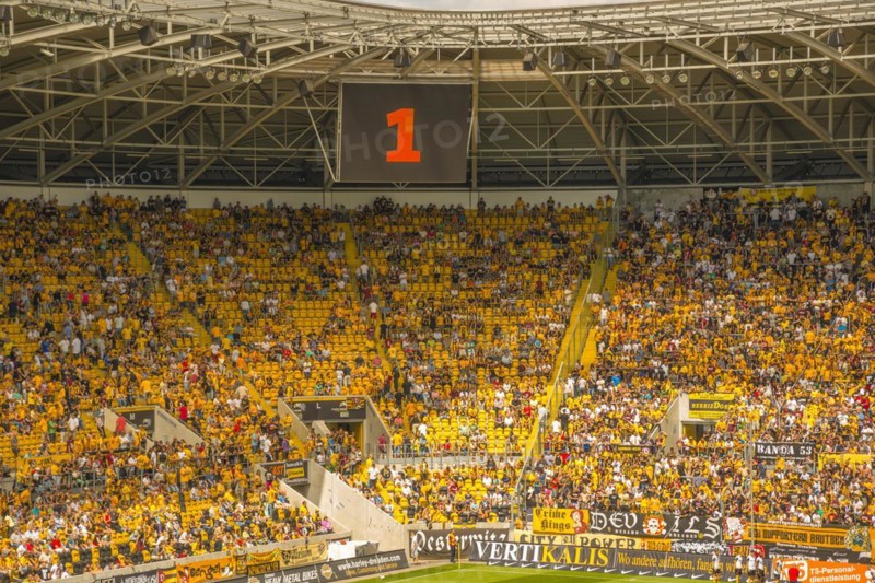 Gluecksgas-Stadion, Dynamo Dresden football stadium, Dresden, Saxony, Germany, Europe