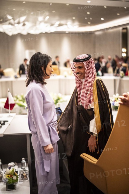 Riyadh, 29 April 2024: Federal Foreign Minister Annalena Baerbock visits Riyadh, Saudi Arabia, on 29 April 2024 for bilateral talks and conferences. Meeting with the Minister of Foreign Affairs of the Kingdom of Saudi Arabia, Prince Faisal bin Farhan bin Abdullah bin Faisal bin Farhan Al Saud Photographed on behalf of the Federal Foreign Office, Asia