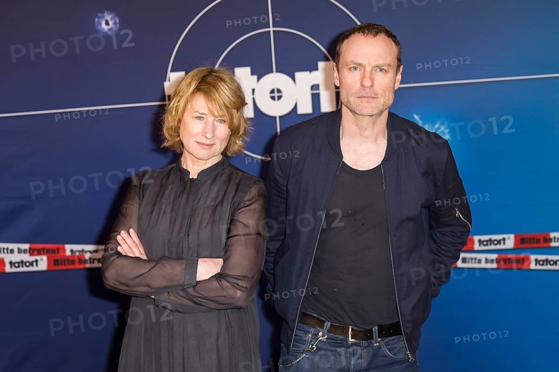 Corinna Harfouch and Mark Waschke at the premiere of Tatort: Am Tag der wandernden Seelen at the Delphi Filmpalast Berlin, 23/04/2024