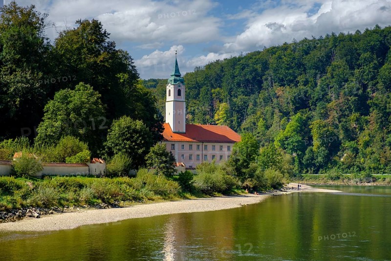Weltenburg Monastery on the Danube, Danube Gorge, Weltenburger Enge, Gorge, Upper Jura, Weltenburg, Lower Bavaria. Bavaria, Germany, Europe