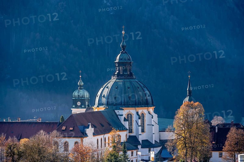 Ettal Benedictine Abbey and baroque church, municipality of Ettal in Ammergau, Upper Bavaria, Bavaria, Germany, Europe