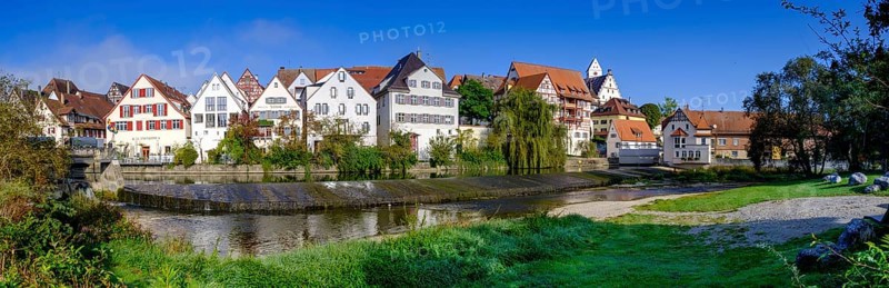 Danube in Riedlingen, Swabian Alb, Upper Danube, Upper Swabia, Swabia, Baden-Wuerttemberg, Germany, Europe