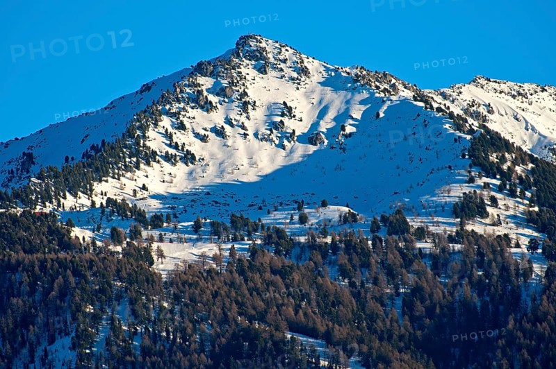 The Dent de Nendaz summit in winter, Nendaz, Valais, Switzerland, Europe