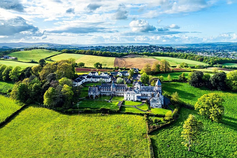 The Priory from a drone, Abbotskerswell Priory, Retirement Village, Abbotskerswell, Newton AbbotThe Priory, Retirement Village, Newton Abbot, Devon, England, United Kingdom, Europe
