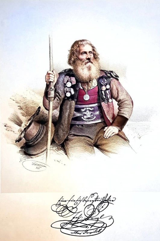 Panzl, Johann (Tyrolean State Defender, born at Muehlbach in the Salzburg district of Mittersill 23 June 1786, died at Windisch-Matrei in Tyrol 22 August 1862), Historical, digitally restored reproduction from a 19th century original, Record date not stated