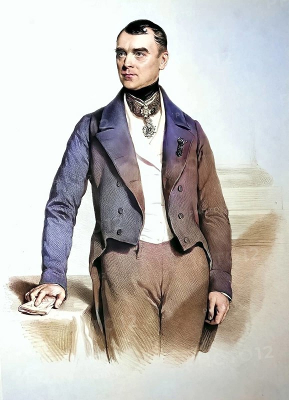 Alois Silverius Kremer von Auenrode (1797-1852), Austro-Hungarian Monarchy, k. u. k.-Monarchie Hofrat, Historical, digitally restored reproduction from a 19th century original, Record date not stated