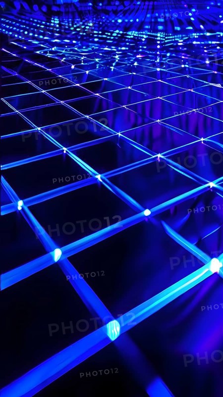 AI generated laser lines intertwining intersecting overlapping each other