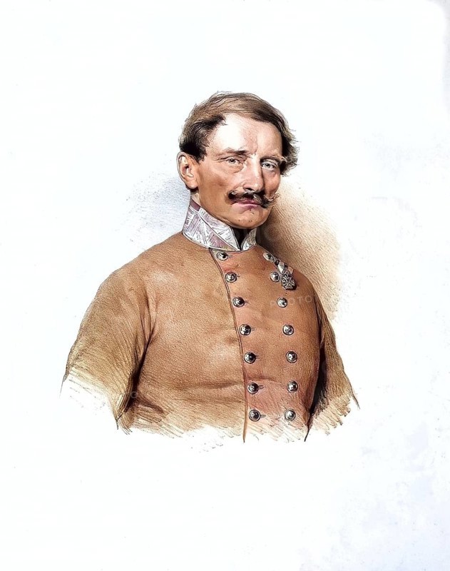 Franz Holtsche, Austro-Hungarian Monarchy, Imperial and Royal Monarchy Major General, Historical, digitally restored reproduction from a 19th century original, Record date not stated