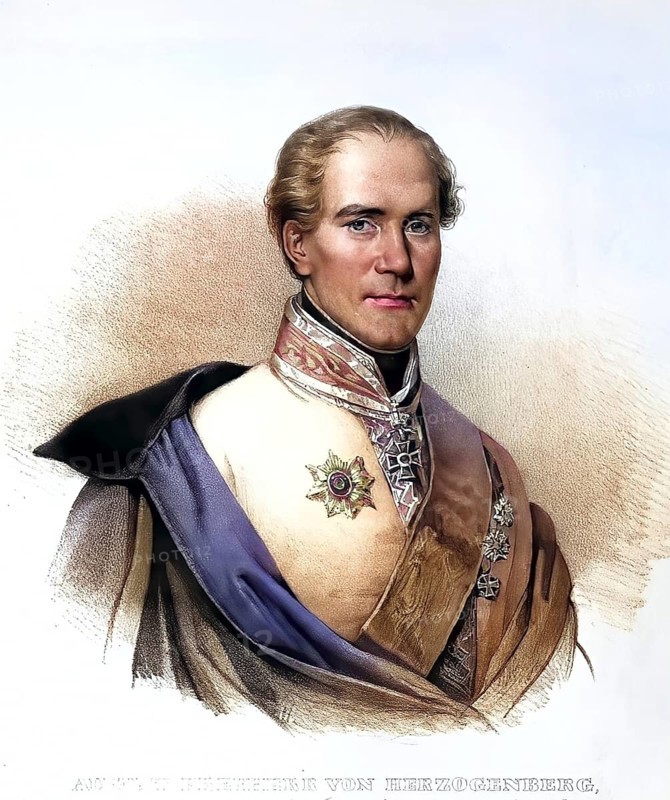 August Freiherr von Herzogenberg (originally Pierre-Auguste Picot de Peccaduc, born 13 February 1767 in Fougeray, Brittany, died 15 February 1834 in Vienna) was an Austrian field marshal lieutenant of Breton origin, Historical, digitally restored reproduction from a 19th century original, Record date not stated