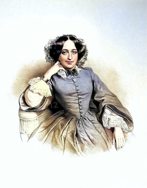 Aloisia Zobel, Freiin von Giebelstadt und Darstadt (1810-1878), Court Lady, Historical, digitally restored reproduction from a 19th century original, Record date not stated