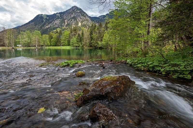 Christlessee, near Gottenried, Trettachtal, Oberstdorf, Oberallgaeu, Allgaeu, Bavaria, Germany, Europe