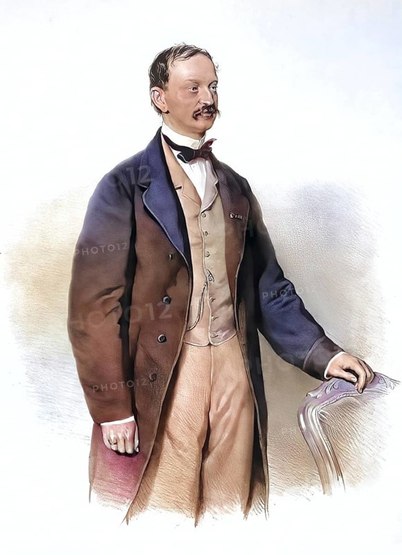 Anton Dreher senior (actually Anton Eugen Georg Dreher, born 7 June 1810 in Schwechat near Vienna, died 27 December 1863) was an Austrian brewer from the Dreher family, Historical, digitally restored reproduction from a 19th century original, Record date not stated