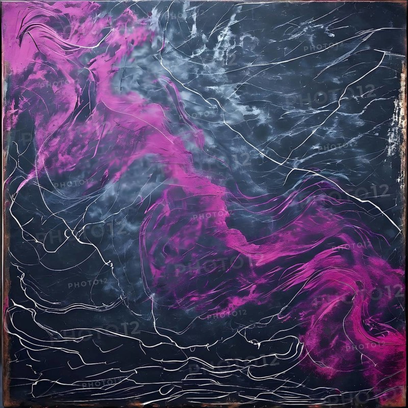 Marble textured magenta and dark grey chalkboard as illustration background, AI generated