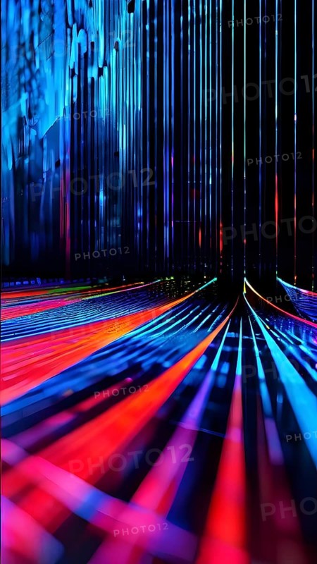 AI generated laser lines intertwining intersecting overlapping each other