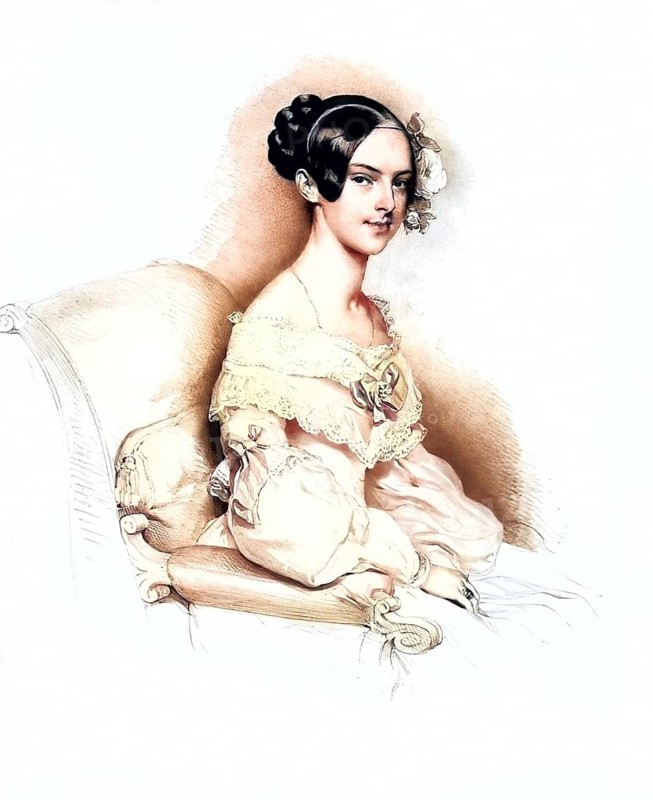 Adelheid of Austria, full name Adelheid Franziska Marie Rainera Elisabeth Clotilde of Austria (born 3 June 1822 in Milan, died 20 January 1855 in Turin) was Queen of Sardinia, Historical, digitally restored reproduction from a 19th century original, Record date not stated