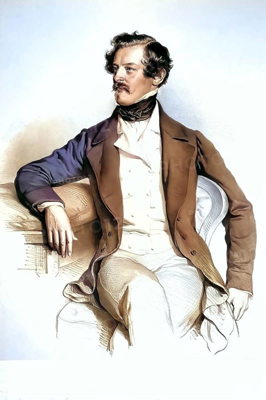 Alexander Freiherr von Bach (born 4 January 1813 in Loosdorf, Lower Austria, died 12 November 1893 in Unterwaltersdorf, Lower Austria) was an Austrian lawyer and politician, Historical, digitally restored reproduction from a 19th century original, Record date not stated