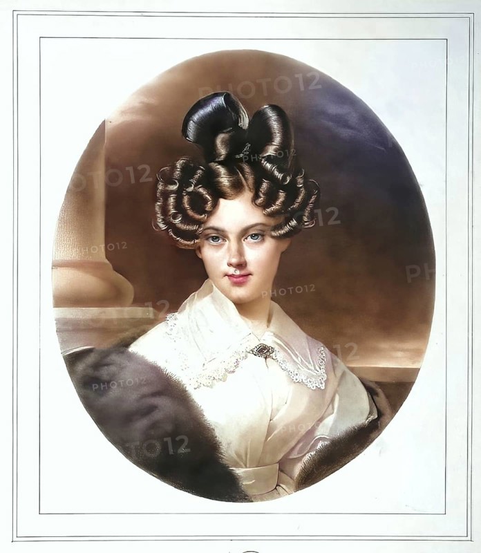 Princess Amalie Maria Charlotta of Sweden (born 22 February 1805 in Stockholm, died 31 August 1853 in Hacking near Vienna) was a daughter of King Gustav Adolf IV of Sweden (1778-1837) of the House of Vasa, Historical, digitally restored reproduction from a 19th century original, Record date not stated