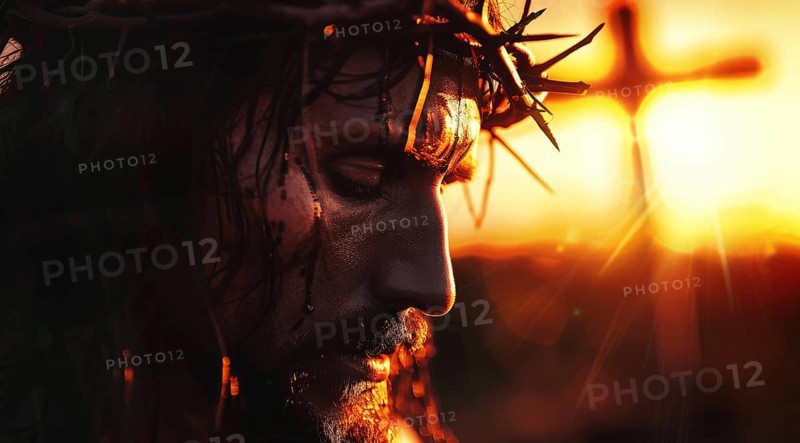 Miracle of Jesus Christ resurrection. Wholly bible stories and legends, AI generated