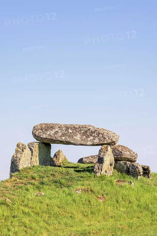Passage grave on a hill from the Neolithic Age, Luttra, Falkoeping, Sweden, Europe