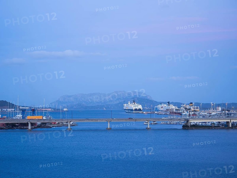 Blue hour in the harbour, Olbia, Sardinia, Italy, Europe