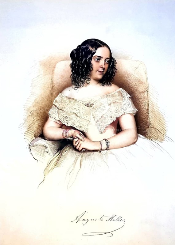 Auguste Ferdinande of Austria (born 1 April 1825 in Florence, died 26 April 1864 in Munich) was an Archduchess of Austria and Princess of Tuscany and wife of the later Prince Regent Luitpold of Bavaria, Historical, digitally restored reproduction from a 19th century original, Record date not stated